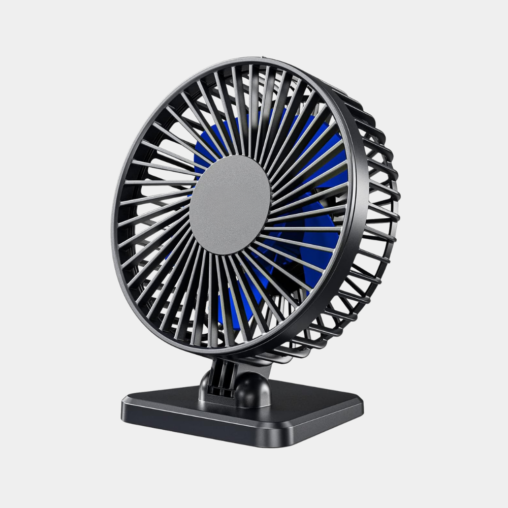 Blue Compact USB Powered Adjustable Quiet Gift Office Home Traveling Small Desk Fan