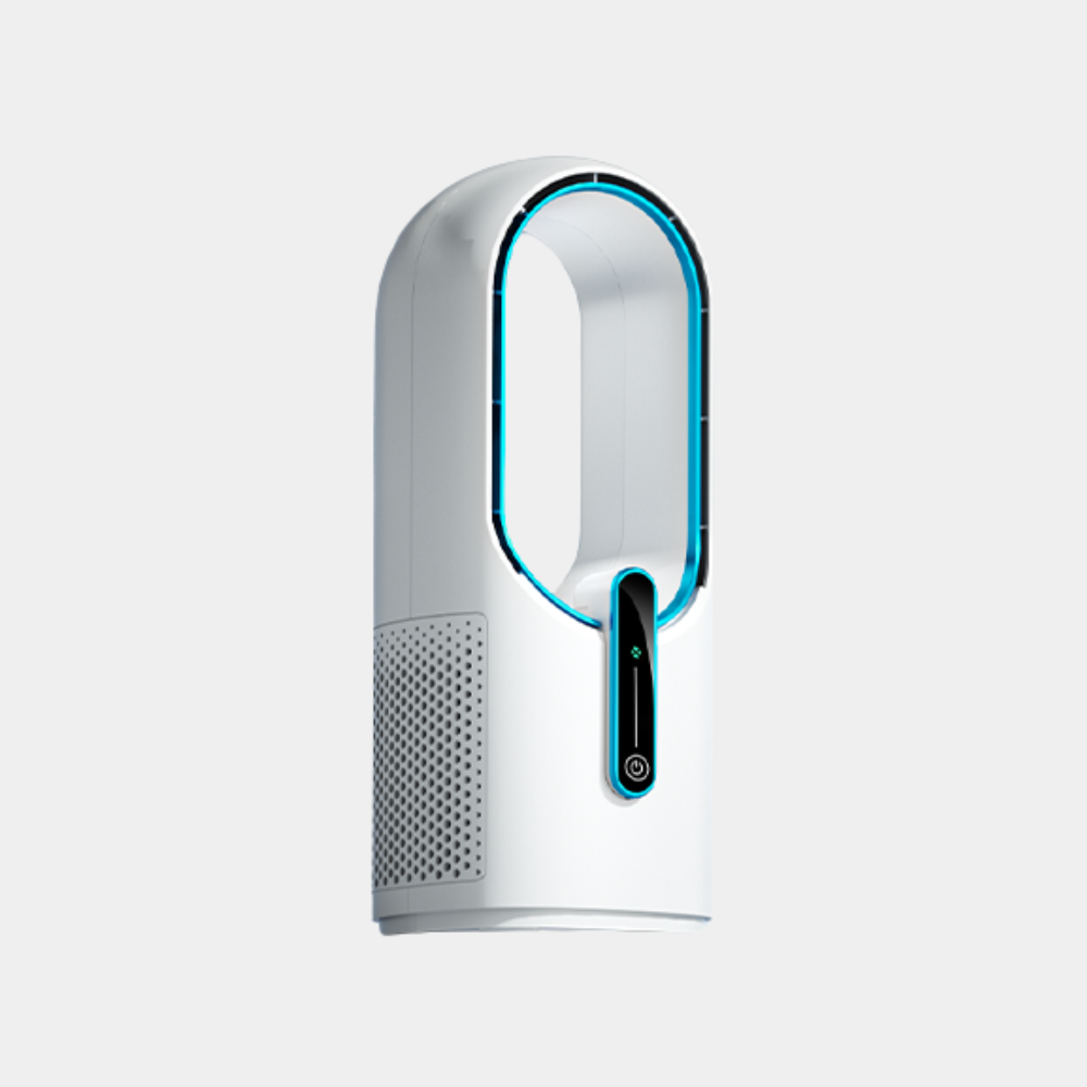 White Blue Portable Rechargeable Quiet Gift Kids Office Bedroom Cooling Bladeless Desk Fan