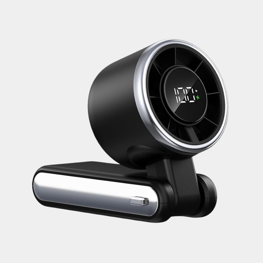 Black Battery Powered 5 Speed Turbo High Velocity Portable Quiet Travel Handheld Fan