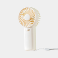 Cream Battery Powered Foldable High Speed Portable Travel Mini Handheld Fan