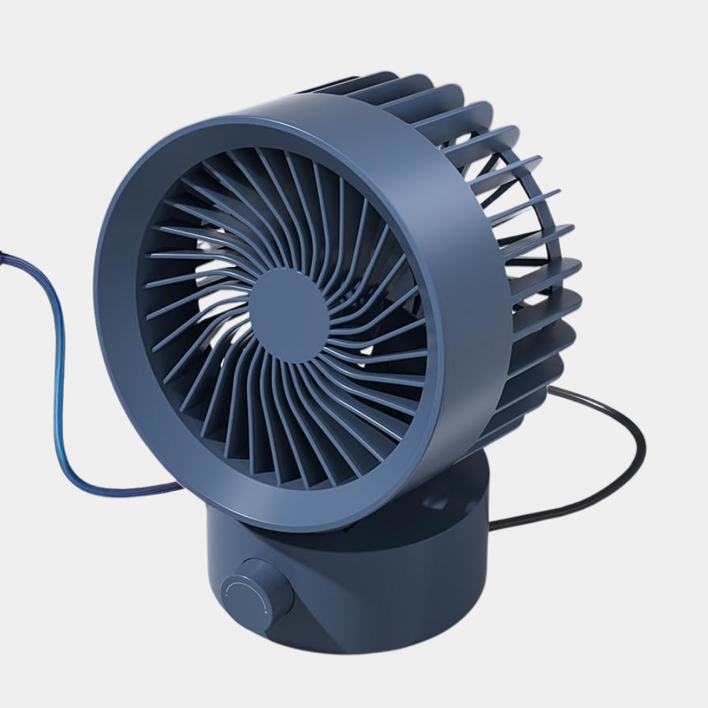 Blue Stepless Speed Portable Quiet Gift Office Home Dorm Study Personal Desk Fan