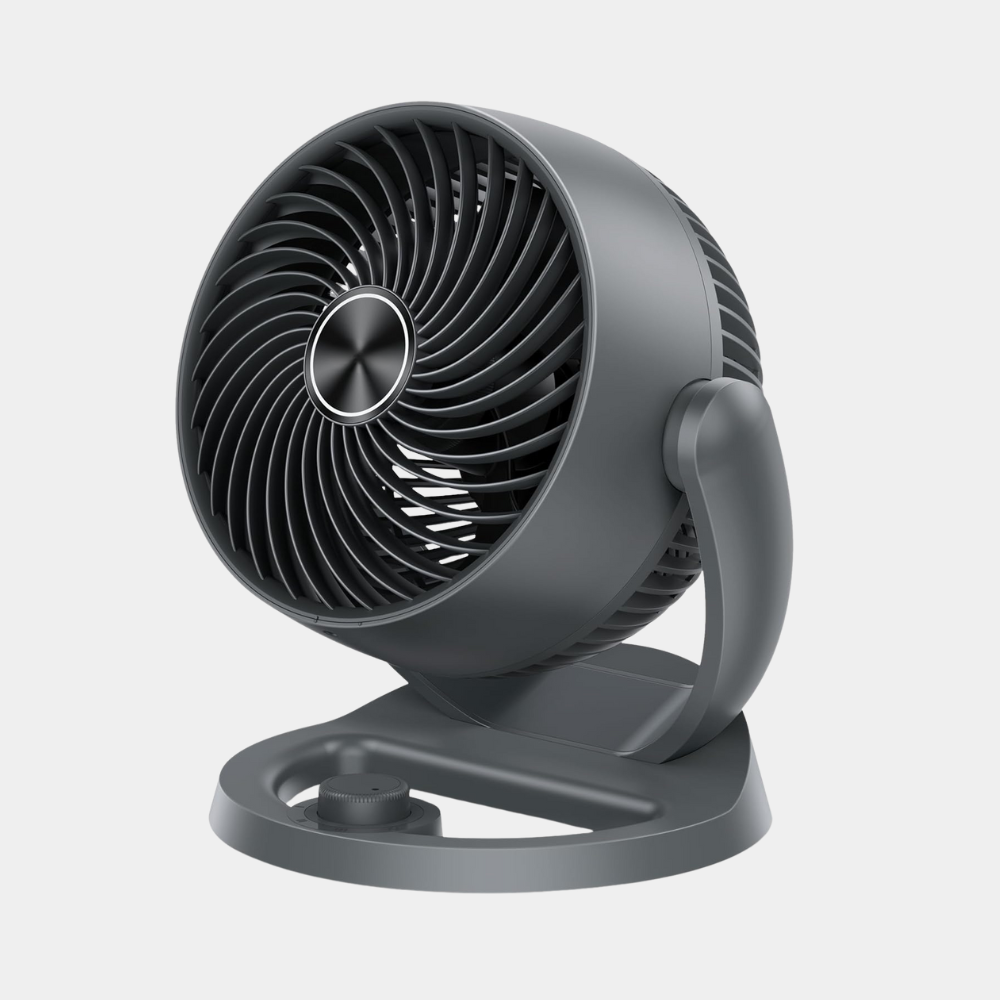 Black Powerful 70ft Air Circulation Quiet 120 Degree Tilt Personal Desk Fan